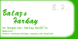 balazs harkay business card